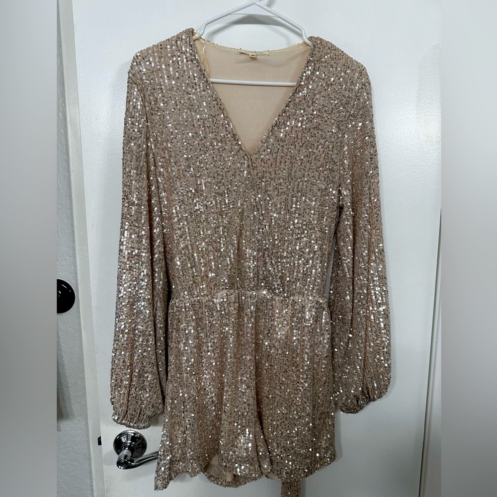 Champagne Sequin Romper